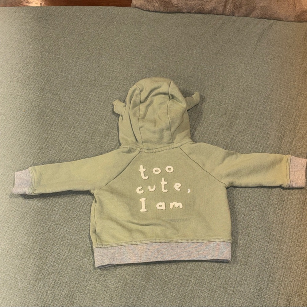 GAP Kids Yoda Green Hoodie with Ears size 3-6 months